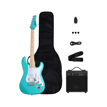Paquete de Guitarra Eléctrica Focus, Translucent Teal