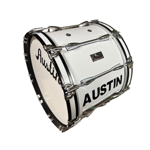 Bombo 22"x14" con Arnés y Maceta – Blanco