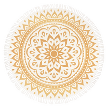 Alfombra para Meditación – Oro Vintage, Diseño Floral