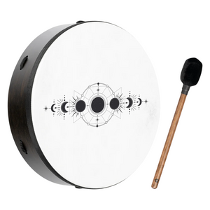 Tambor Ritual 14" – Fases Lunares, Parche Sintético True Feel