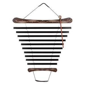 Campana de Flujo para Meditación 38" / 95 cm – 432 Hz, 10 Notas, Mi Menor, Negra