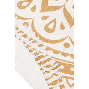 Alfombra para Meditación – Oro Vintage, Diseño Floral