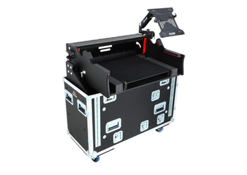 Flightcase hidráulico abatible con ruedas para consola Yamaha DM7 de 1U