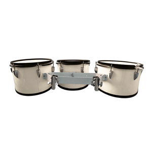 Multitom 3 Tenores 10", 11" y 12" con Arnés – Blanco