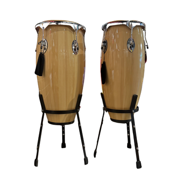 Conga 10 Plg + 11 3/4 Plg + 12 1/1 Plg Con Stand, Natural