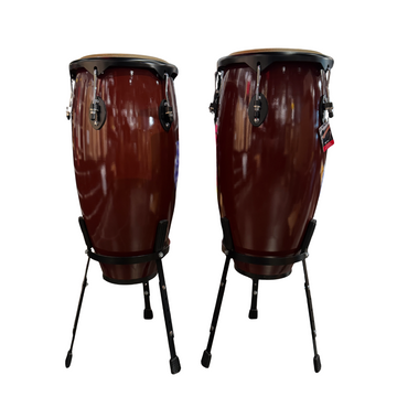 Conga 11Plg + 12Plg Con Stand, Rojo Vino