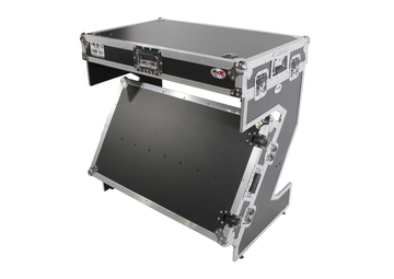 Esstación de trabajo móvil para DJ Prox Z estilo flight case con asas y ruedas