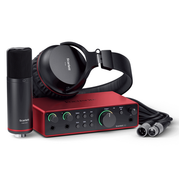 Scarlett Studio 2i2 G4 con Microfono CM25 MkIII y Audifonos SH-450