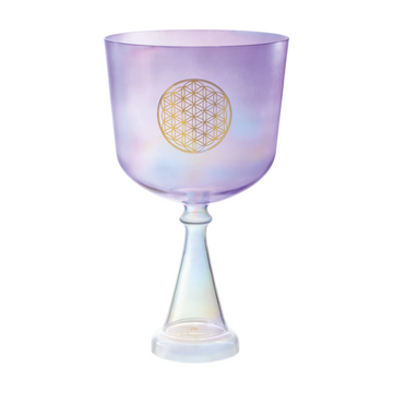 Crystal Singing Chalice 8Plgds Pink, Flower of Life, Heart Chakra