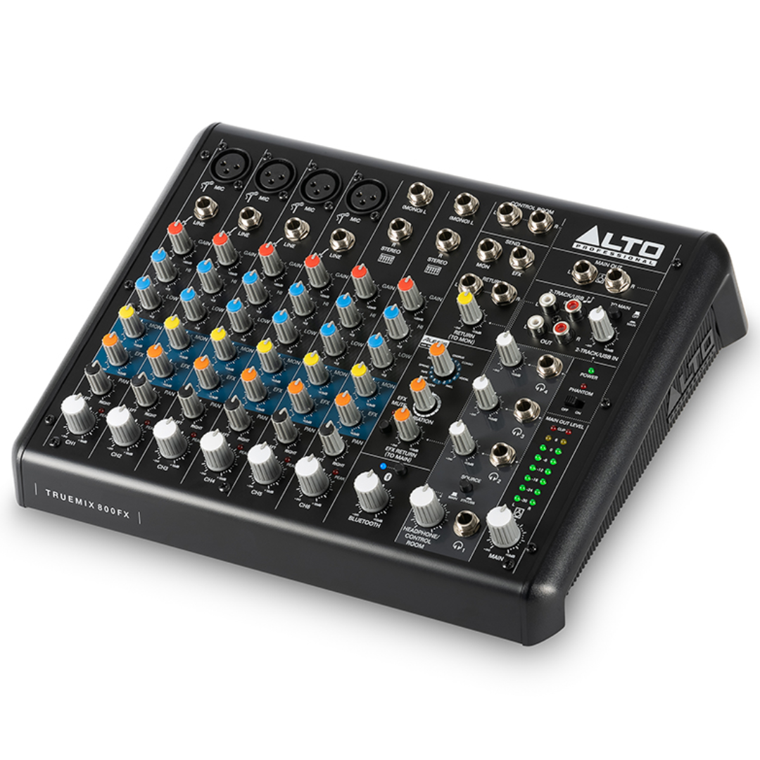 Consola Analoga de 8 Canales Con USB, BT y Alesis MultiFX