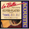 Juego De Cuerdas Para Guitarra Acústica Plateadas Delgada La Bella 700L