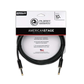 Cable Para Instrumento Plug 1/4 - 1/4 Plg 10 Pies American Stage Planet Waves PW-AMSG-10